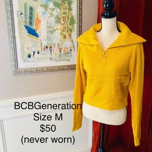 New sweater, darling cut and color!